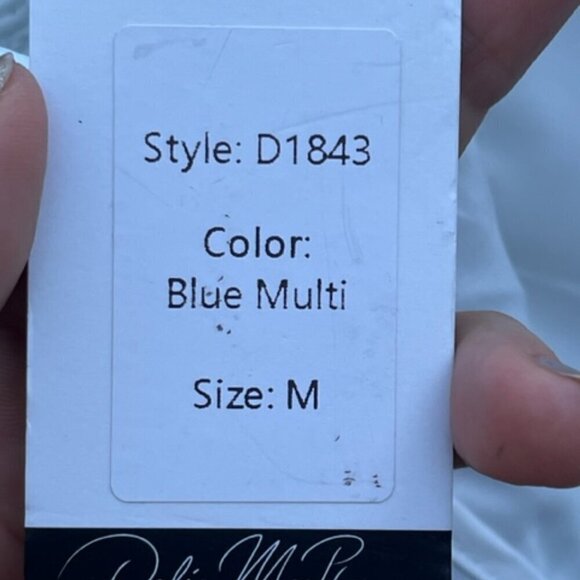 DALIA MACPHEE BLUE MULTI Ribbon Trim Tile Print Tuscany Maxi Dress - Picture 14 of 16